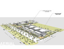 This computer rendering shows an aerial view of the site plan. - Photo Credit: Studio E Architects
